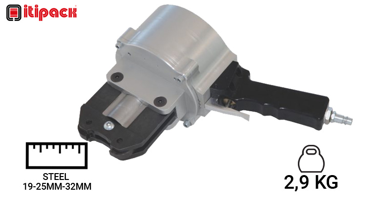 Pneumatic sealer for steel strap